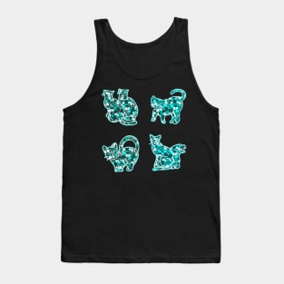 Crystal Group Cat (turquoise) Tank Top